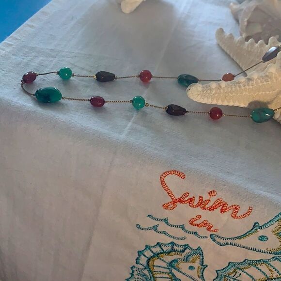 Necklace and Earrings Earth Tone Stone - Picture 3 of 5